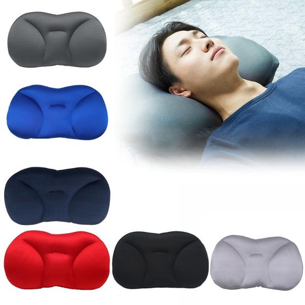 

pillow 3d ergonomic memory foam washable travel neck particle sleep cushion micro airballs filling