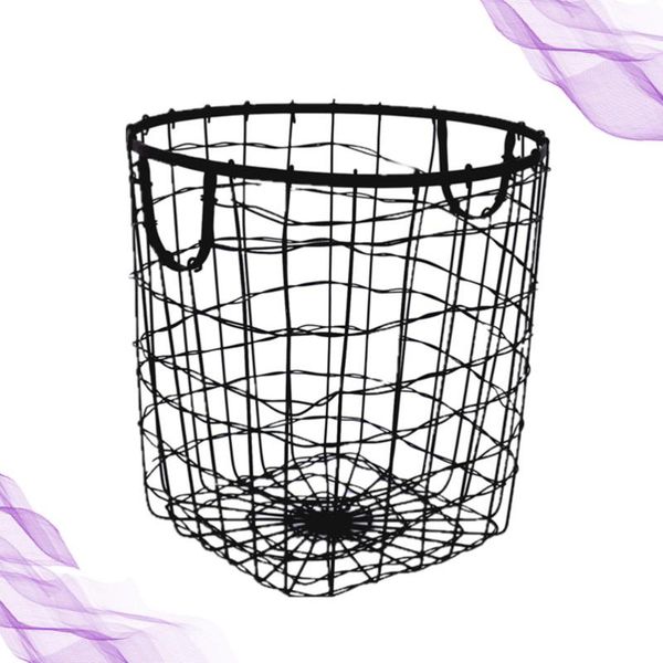 

laundry storage & organization iron art handheld basket simple hollow-out clothes organizer sundries bucket