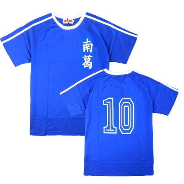 Capitão de Anime Tsubasa Cosplay Traje Tsubasa Ozora Nankatsu Escola primária de manga curta Soccer Jersey Men T-shirt