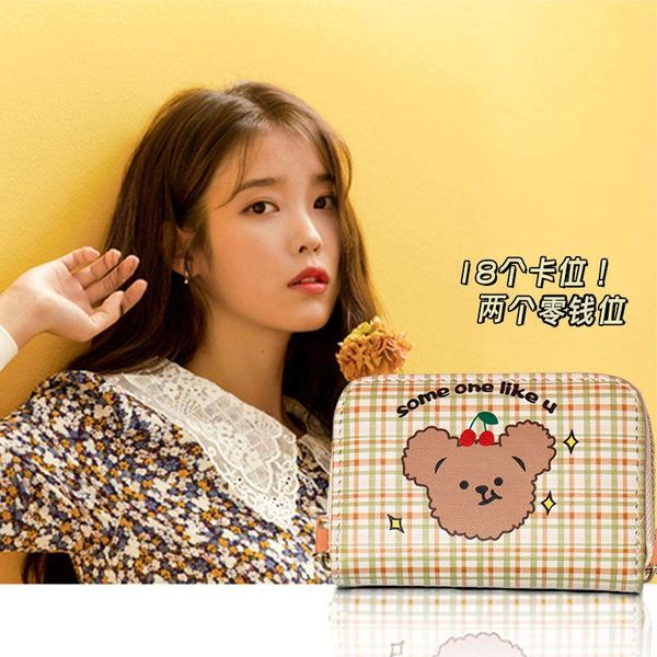 

card holders wallet bear bag certificate 2021 purse carteira masculina, Brown;gray