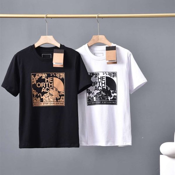 

designer new cotton t-shirt with the same style for men and women all-match fashion09400, White