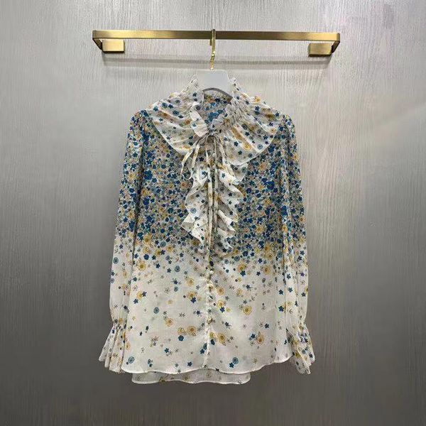 

women's blouses & shirts kr07116 fashion 2021 runway luxury european design party style clothing, White