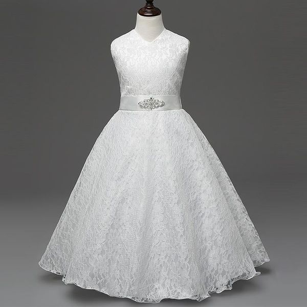 

girl's dresses 2021 summer children girls sleeveless baby ball gown dress kids party wedding for flower girl 7-13y, Red;yellow