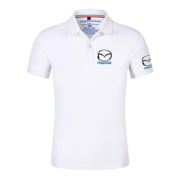 

men's t-shirts mazda car comfort logo short sleeve solid color t-shirt shirt printing leisure fashion cotton in summer 2021, White;black