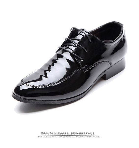

men leather shoes casual oxfords men genuine leather dress shoes business formal shoe plus size wedding, Red;white