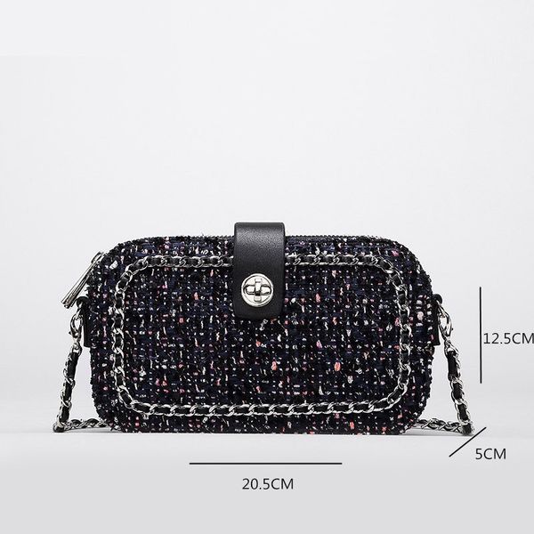 

luxury handbags brand design women crossbody bags lady double zipper small square bag large capacity chain shoulder bag purse c0228