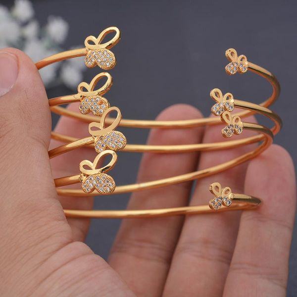 

bangle 4pcs/set 24k gold color bangles for women luxury african wedding bracelet&bangles wife jewelery size, Black