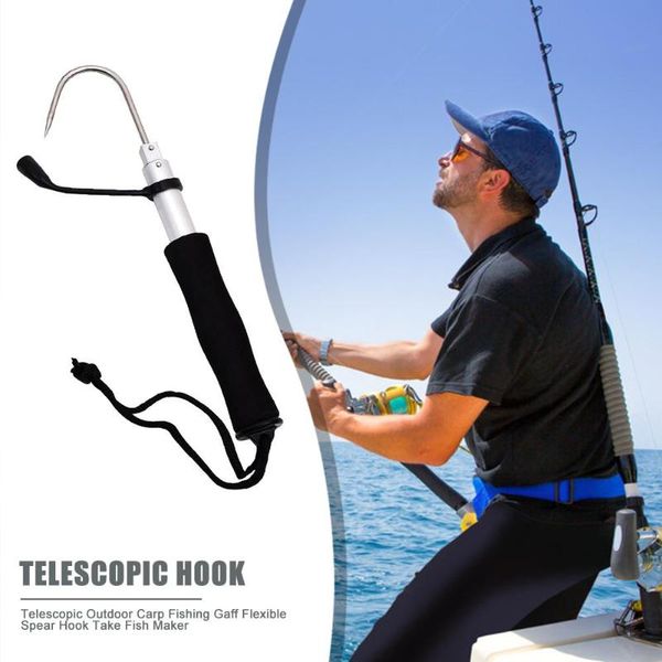

fishing hooks gaff smooth surface wear-resistant outdoor carp boat flexible spear hook take fish make
