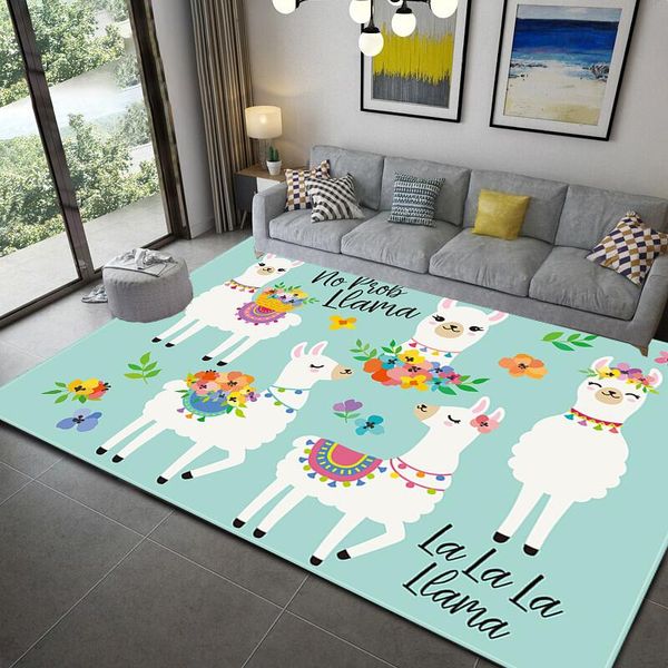 

carpets absorbent floor mat yoga rug kids play llama alpaca area rugs funny animal carpet for living room doormat non slip