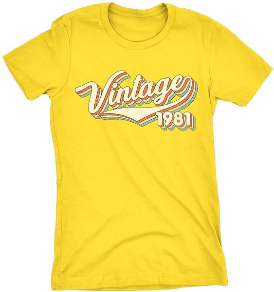 

men's t-shirts 40th birthday gift womens shirt - vintage 1981 retro, White;black