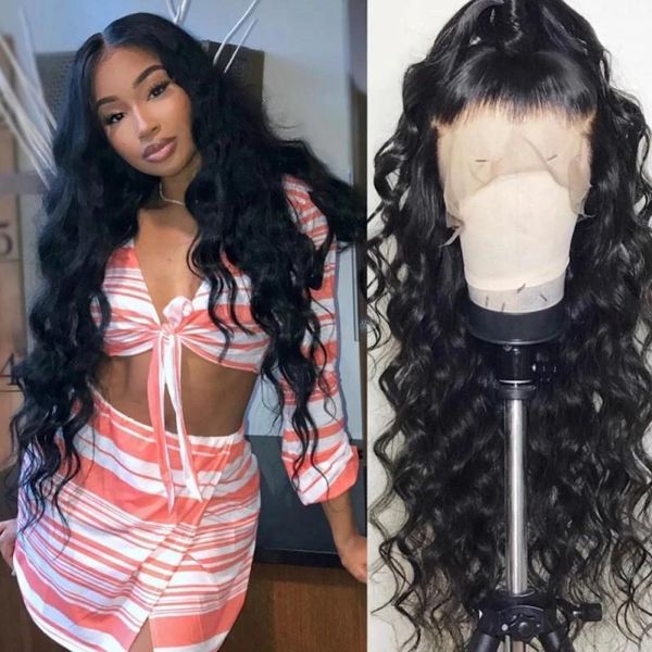 28 polegadas ondulada ondulada peruca sintética simulação de cabelo humano perucas para mulheres brancas e negras que parecem reais jc0059
