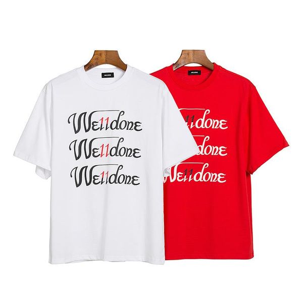 

men's t-shirts we11done summer style women men cotton tee poster printing oversized t-shirt casual short sleeve minimalist, White;black