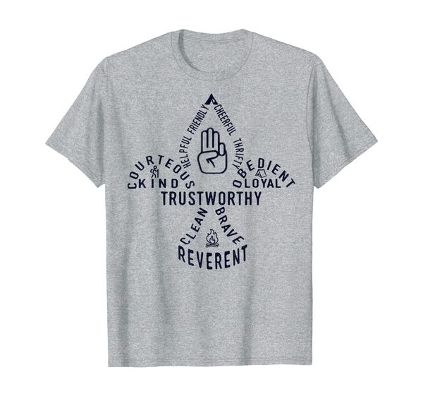 

scout law t-shirt, scouting law tshirt | outdoor gift, White;black