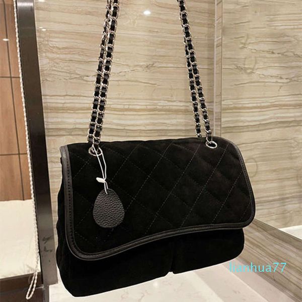 

designer- women bag frosted leather flap bag street fashion ladies chain handbag shoulder bags