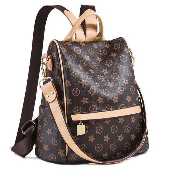 

backpack 2021 luxury designer women travel soft pu leather fashion girls school tote