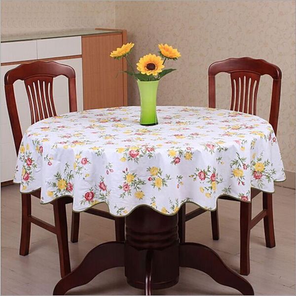 

pastoral style wave table cloth anti pvc plastic table cloth for round home l cover decoration waterproof