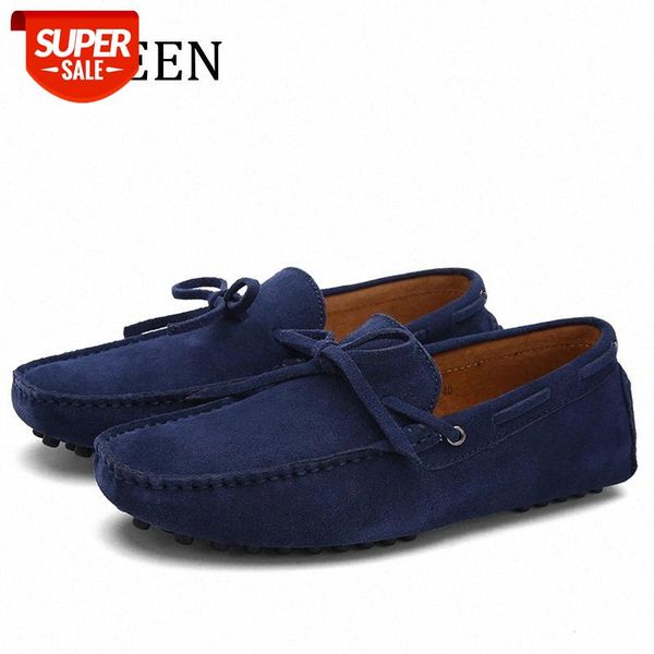 

YWEEN Spring Autumn Men Shoes Loafers Split Leather Driving Shoes Breathable Man Boat Size 38-47 #RK7K