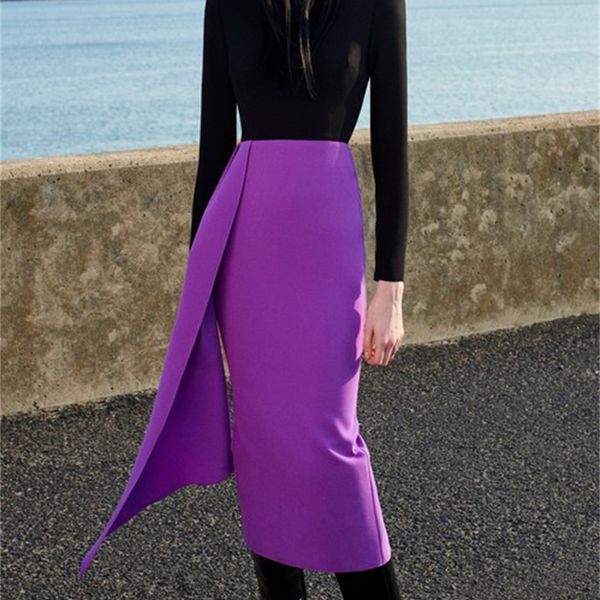 

shreds purple female bandage 2021 fashion designer party dress f3px, Black;gray