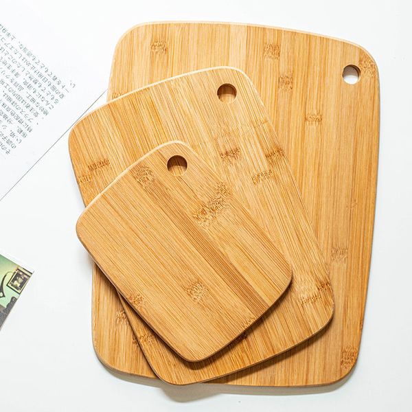 (Набор из трех частей) Домашняя доска для резки кухни Мини Фруктовая разделочная доска маленькая бамбуковая и деревянная режущая панель