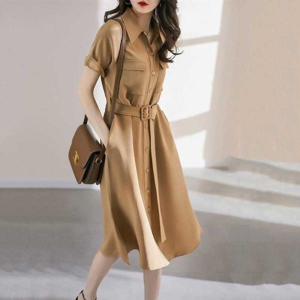 

summer 2021 acetate satin drape texture suit collar fashion french apricot bat sleeve drs, Black