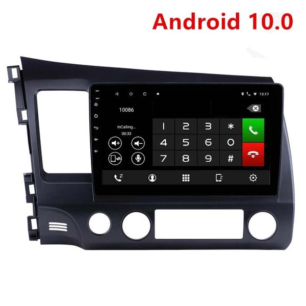 Android 10.0 Player 2 Din DVD DVD Rádio WiFi Bluetooth Multimídia de 4 núcleos para 2006-2011 Honda Civic