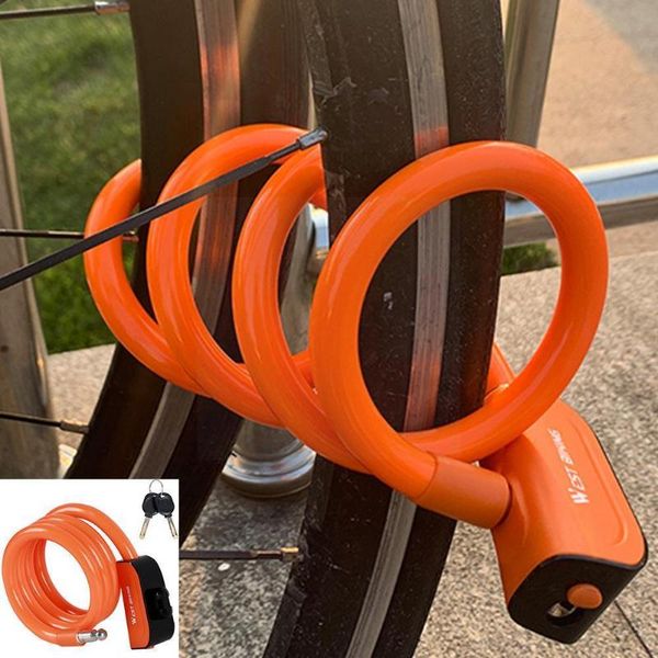 

bike locks bicycle portable anti-theft ring lock pvc steel cable bold waterproof motorcycle electric lengthened r4y0