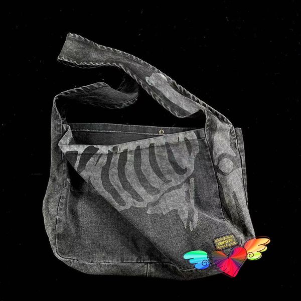 

kapital backpacks 2021 men women vintage rib lines kapital bags denim canvas bag
