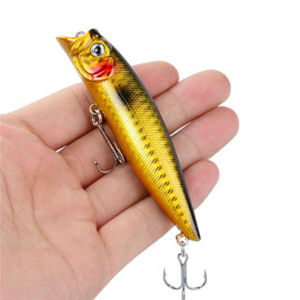 

1pcs popper fishing lures 9.2cm/11.5g ater fishing hard bait 5 colors available bass crankbait wobbler plastic fish jllgkz