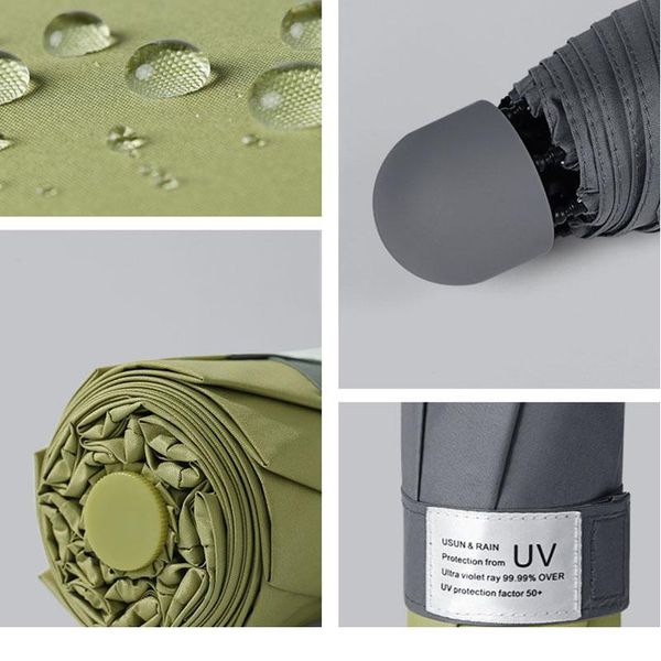 

8 ribs mini umbrella windproof anti-uv protection 5folding umbrella portable travel rain women umbrella pocket qyldla