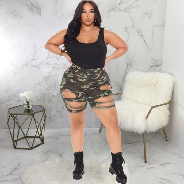 

women's shorts camouflage army green fashion biker women streetwear high waist hollow out skinny denim short casual stretchy club, White;black