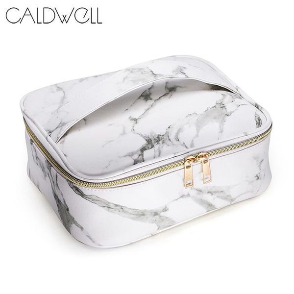 

cosmetic bags & cases multifunctional women bag marble pattern makeup travel cosmetics organizer toiletry case sac femme