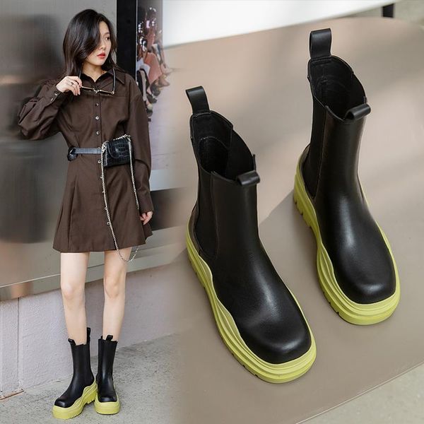 

boots single shoes women's luxury high-quality fashion genuine leather x869, Black