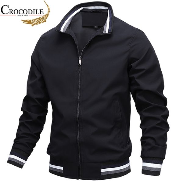 

brand men casual waterproof military jacket men's jackets men outerwear brand zipper coat stand-collar wear 211217, Black;brown
