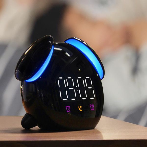 

other clocks & accessories intelligent colorful alarm clock electronic creative mini digita led table watch small desk luminous night light