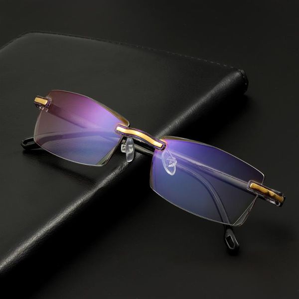 

reading glasses anti blue light women men clear eyeglasses rimless computer far sight presbyopia +1.0~+4.0 for reader