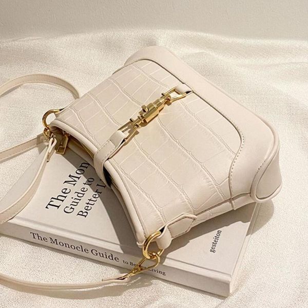 

evening bags crocodile pattern square armpit bag 2021 pu leather women's designer handbag vintage shoulder messenger