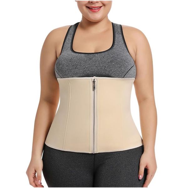

women's shapers fashion plus size corsets shapewear outfit control strap slimming sweat fat burning belt underwear corset mujer, Black;white
