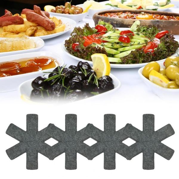

mats & pads 1 set pot protector easy to clean high protection felt cloth heat-resistant flexible pad for kitchen bakeware wholesale