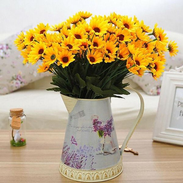 

2pcs sunflower artificial flower sunflower touch flowers flower wedding plant bouquet real i4w2