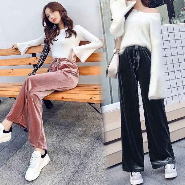 

women's pants & capris wholesale 2021 spring summer selling fashion casual broad leg c75-18326, Black;white