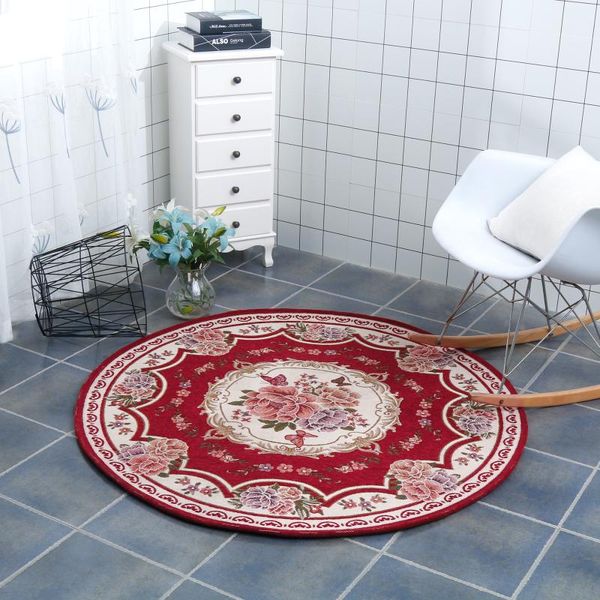 

european-style round carpet computer chair cushion living room bedroom hanging basket coffee table mat children's room floor mat