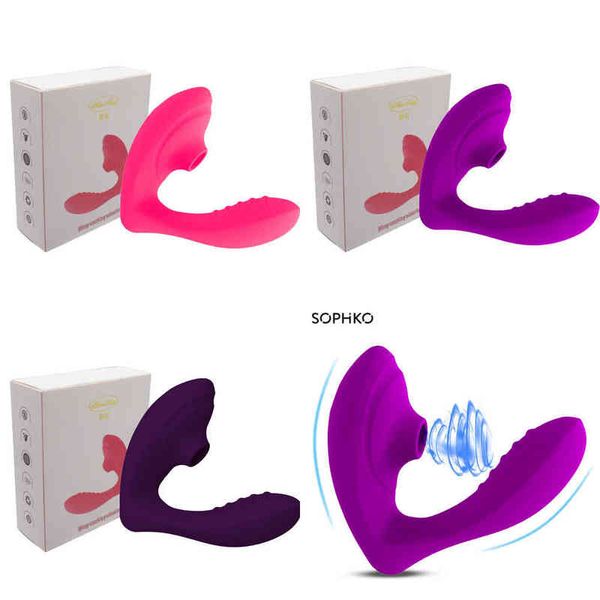 Nxy Sexspielzeug-Vibratoren, weibliche Klitoris, Puls-Luftstimulator, wasserdichter Vibrationsdämpfer für Erwachsene, 2-in-1, wiederaufladbares G-Punkt-Saugnapf-Massagegerät, 1218
