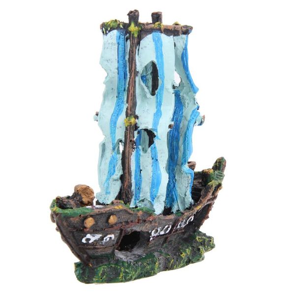 

novelty items aquarium shipwreck decoration resin sinker special fish tank sunken ship ornament for hr