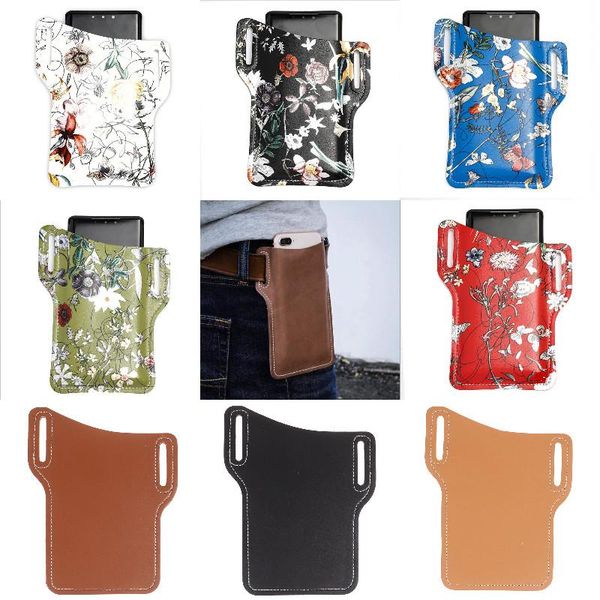 

men cellphone loop holster case belt waist bag props pu leather purse phone wallet