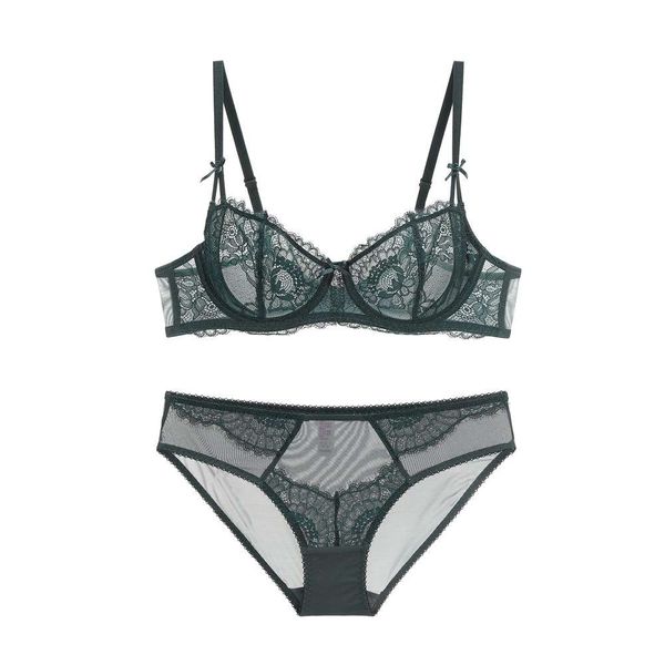 

no return no change lace x-ray thin bra suit women's eyelashes large underwear, Red;black
