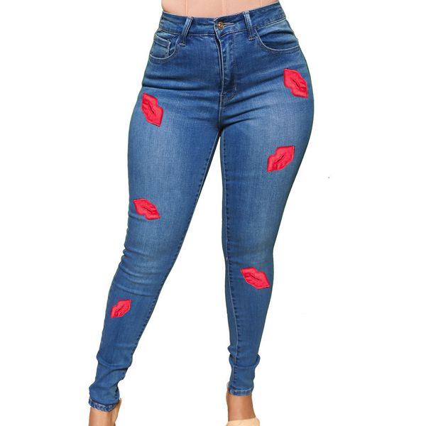

plus size xs-7xl women taille ny denim jeans casual high ctretch potlood broek drop shipping 2020 new collection, Blue