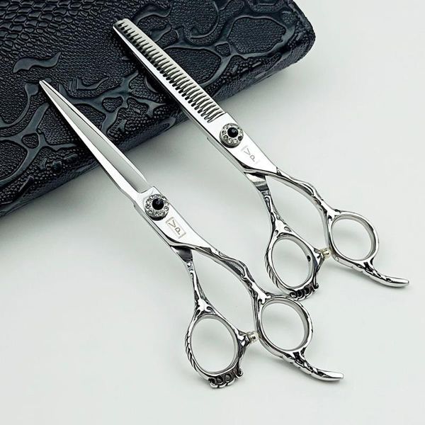 

hair scissors professional hairdressing 440c steel barber set salon 6 inch