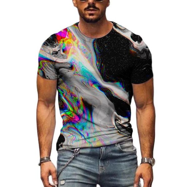 

men's t-shirts t-shirt summer street hip hop style clothes o-neck short sleeve fashion 3d printing super wide loose, White;black