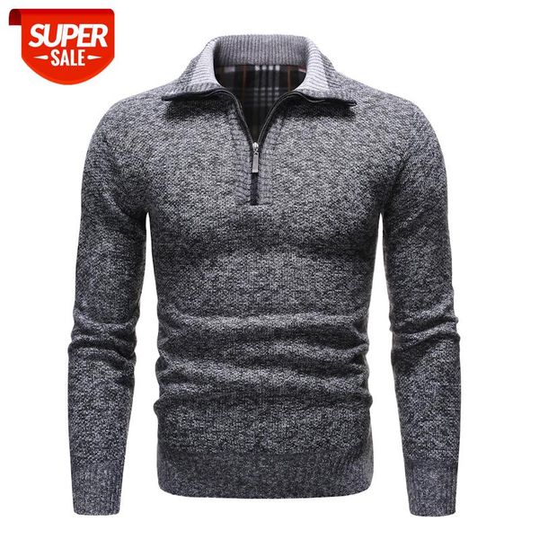 

negizber 2020 new autumn winter mens sweater solid slim fit pullovers men sweaters casual thick fleece turtleneck sweater men #we3y, White;black