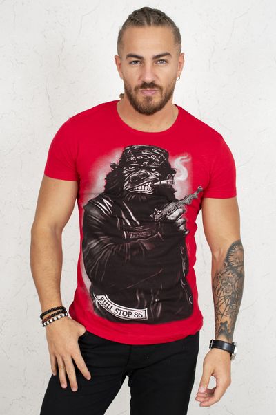 

Red Gorilla Men 's Tee Shirt 2002032 Rwub, White;black